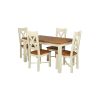 Country Oak 180cm Cream Painted Extending Dining Table and 4 Grasmere Cream Painted Chairs - SPRING SALE - 7