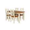 Country Oak 180cm Cream Painted Extending Dining Table and 4 Grasmere Cream Painted Chairs - SPRING SALE - 6