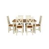 Country Oak 180cm Cream Painted Extending Dining Table 6 Grasmere Cream Painted Chairs - SPRING SALE - 7