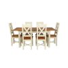Country Oak 180cm Cream Painted Extending Dining Table 6 Grasmere Cream Painted Chairs - SPRING SALE - 8