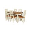 Country Oak 180cm Cream Painted Extending Dining Table 6 Grasmere Cream Painted Chairs - SPRING SALE - 5