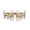 Country Oak 230cm Cream Painted Extending Dining Table and 6 Dorchester Cream Painted Chairs - SPRING SALE - 13