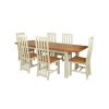 Country Oak 230cm Cream Painted Extending Dining Table and 6 Dorchester Cream Painted Chairs - SPRING SALE - 7