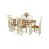 Country Oak 230cm Cream Painted Extending Dining Table and 6 Dorchester Cream Painted Chairs - SPRING SALE - 8