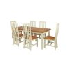 Country Oak 230cm Cream Painted Extending Dining Table and 6 Dorchester Cream Painted Chairs - SPRING SALE - 9