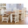 Country Oak 230cm Cream Painted Extending Dining Table and 6 Dorchester Cream Painted Chairs - SPRING SALE - 2