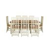 Country Oak 230cm Cream Painted Extending Dining Table and 8 Dorchester Cream Painted Chairs - SPRING SALE - 8
