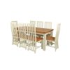 Country Oak 230cm Cream Painted Extending Dining Table and 8 Dorchester Cream Painted Chairs - SPRING SALE - 3