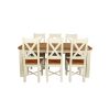 Country Oak 230cm Cream Painted Extending Dining Table and 6 Grasmere Cream Painted Chairs - SPRING SALE - 8