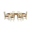Country Oak 230cm Cream Painted Extending Dining Table and 6 Grasmere Cream Painted Chairs - SPRING SALE - 11