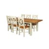 Country Oak 230cm Cream Painted Extending Dining Table and 6 Grasmere Cream Painted Chairs - SPRING SALE - 3