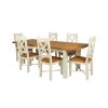 Country Oak 230cm Cream Painted Extending Dining Table and 6 Grasmere Cream Painted Chairs - SPRING SALE - 5