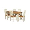 Country Oak 230cm Cream Painted Extending Dining Table and 6 Grasmere Cream Painted Chairs - SPRING SALE - 6