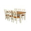 Country Oak 230cm Cream Painted Extending Dining Table and 6 Grasmere Cream Painted Chairs - SPRING SALE - 7