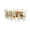 Country Oak 230cm Cream Painted Extending Dining Table and 8 Grasmere Cream Painted Chairs - SPRING SALE - 6