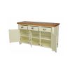 Country Cottage 140cm Cream Painted Large Oak Sideboard - 10% OFF WINTER SALE - 11