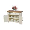 Country Cottage 100cm Cream Painted Assembled Oak Sideboard - 10% OFF CODE SAVE - 7