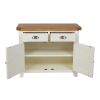 Country Cottage 100cm Cream Painted Assembled Oak Sideboard - 10% OFF CODE SAVE - 9