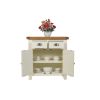 Country Cottage 80cm Cream Painted Assembled Small Oak Sideboard - 10% OFF CODE SAVE - 7