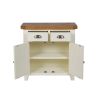 Country Cottage 80cm Cream Painted Assembled Small Oak Sideboard - 10% OFF CODE SAVE - 9