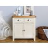 Country Cottage 80cm Cream Painted Assembled Small Oak Sideboard - 10% OFF CODE SAVE - 2