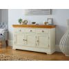 Farmhouse 140cm Cream Painted Large Assembled Oak Sideboard - 10% OFF CODE SAVE - 2