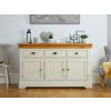 Farmhouse Oak 140cm Putty Grey Painted Assembled Sideboard - 10% OFF CODE SAVE - 5
