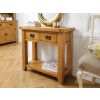 Country Oak 2 Drawer Fully Assembled Console Table - SPRING SALE - 2