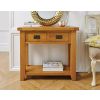 Country Oak 2 Drawer Fully Assembled Console Table - SPRING SALE - 3