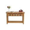Country Oak 3 Drawer Console Table - 10% OFF SPRING SALE - 8