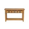 Country Oak 3 Drawer Console Table - 10% OFF SPRING SALE - 10