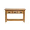 Country Oak 3 Drawer Console Table - SPRING SALE - 10