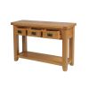 Country Oak 3 Drawer Console Table - 10% OFF SPRING SALE - 11