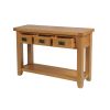 Country Oak 3 Drawer Console Table - SPRING SALE - 11