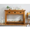 Country Oak 3 Drawer Console Table - 10% OFF SPRING SALE - 3