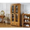 Country Oak Tall Glass Assembled Display Cabinet Unit - SPRING SALE - 2