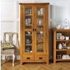 Country Oak Tall Glass Assembled Display Cabinet Unit - SPRING SALE - 3