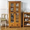 Country Oak Tall Glass Assembled Display Cabinet Unit - SPRING SALE - 3