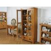 Country Oak Tall Glass Assembled Display Cabinet Unit - SPRING SALE - 4