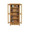 Country Oak Tall Glass Assembled Display Cabinet Unit - SPRING SALE - 8