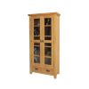 Country Oak Tall Glass Assembled Display Cabinet Unit - SPRING SALE - 11