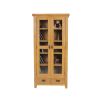 Country Oak Tall Glass Assembled Display Cabinet Unit - SPRING SALE - 12