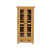 Country Oak Tall Glass Assembled Display Cabinet Unit - SPRING SALE - 14