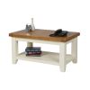 Country Cottage Cream Painted Oak Coffee Table with Shelf - 10% OFF CODE SAVE - 6