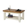 Country Cottage Cream Painted Assembled Oak Coffee Table with Shelf - SPRING SALE - 6