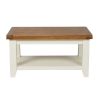 Country Cottage Cream Painted Oak Coffee Table with Shelf - 10% OFF CODE SAVE - 7