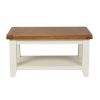 Country Cottage Cream Painted Assembled Oak Coffee Table with Shelf - SPRING SALE - 7