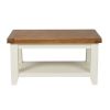 Country Cottage Cream Painted Assembled Oak Coffee Table with Shelf - SPRING SALE - 7