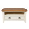 Country Cottage Cream Painted Corner TV Unit With Drawer - SPRING SALE - 5