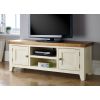 Country Cottage Cream Painted Large Double Door Oak TV Unit - 10% OFF CODE SAVE - 2